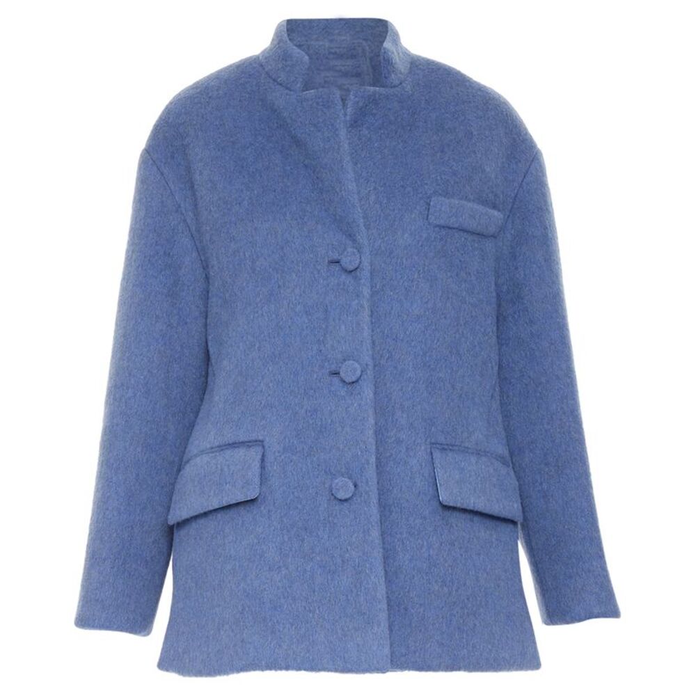 Gucci mohair wool back button open vent flared coat
